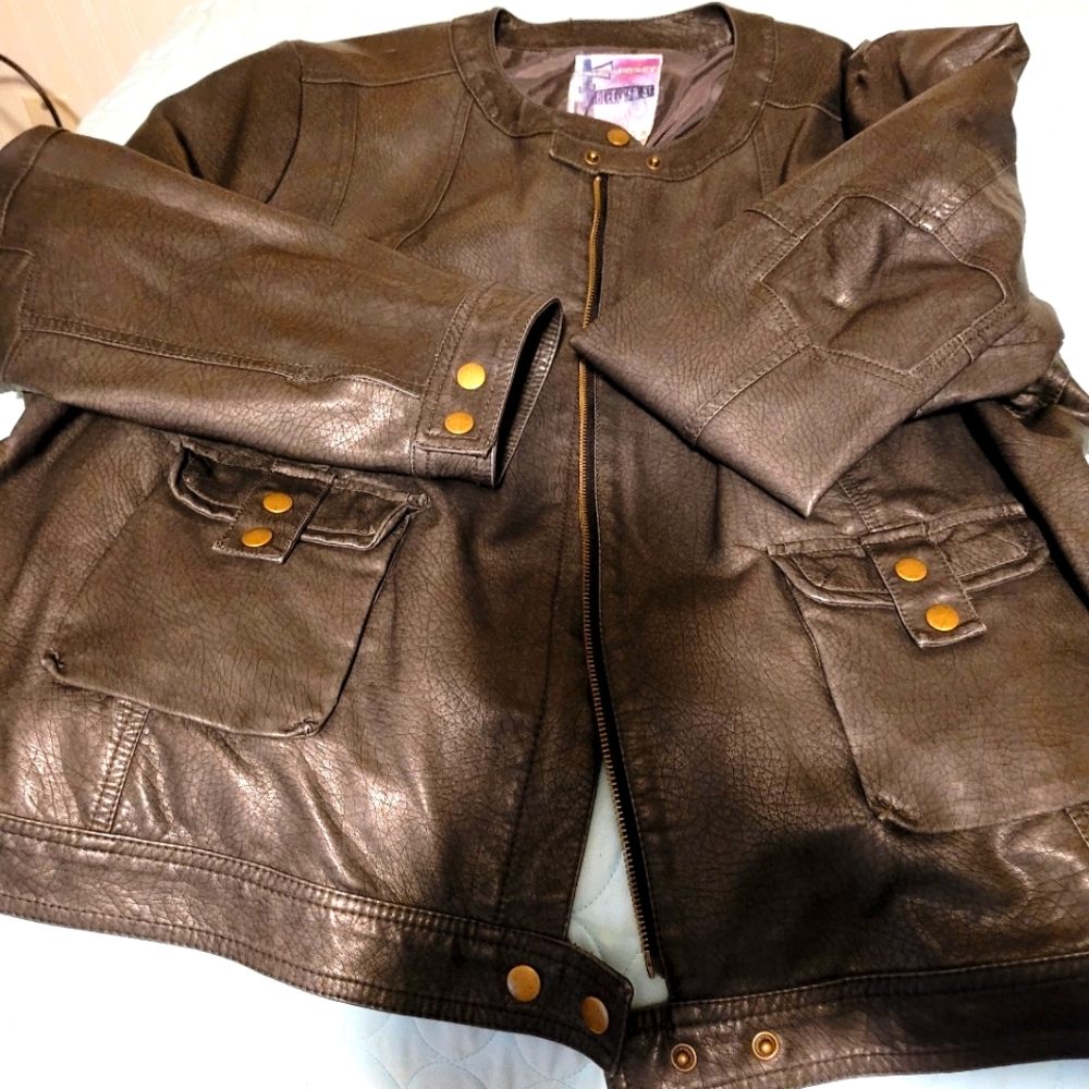 Avenue faux leather jacket